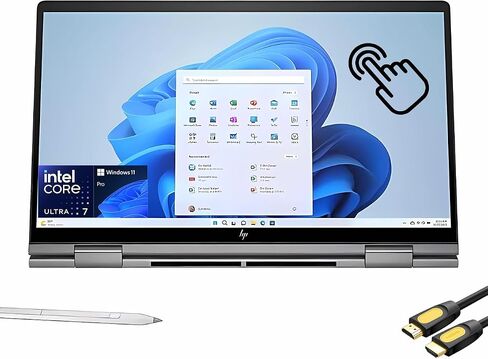 HP Envy x360 2-in-1 Laptop, 15.6" FHD IPS Touchscreen, Evo Platform Ultra 7 155U (Up to 4.8 GHz), 32GB RAM, 512GB NVMe 4.0, TB 4, WiFi 6E, Backlit KB, SD Card Reader, Stylus Pen, SPS HDMI, Win 11 Pro in Saudi Arabia
