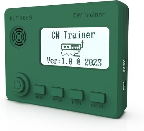 Mini CW Trainer Morse Code Trainer with Display, Moore Simo Wales Code Shortwave Radio Telegraph Key Car Key Learning CW Radio for Telegraph Practice with Charging Cable (Blue) in Saudi Arabia