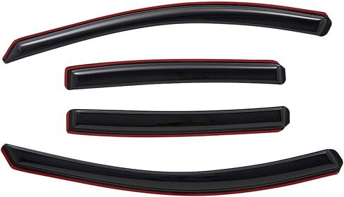 Lightronic WV94634 منحرفات وأقنعة النوافذ الجانبية الخارجية للتركيب، واقي المطر، دخان داكن، مجموعة مكونة من 4 قطع، تناسب 2018-2024 شيفروليه اكوينوكس in Saudi Arabia
