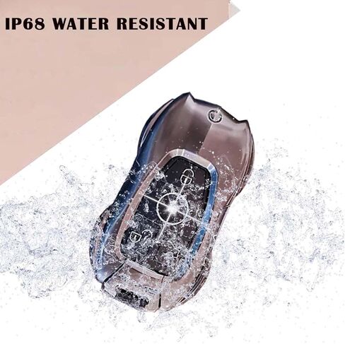 غطاء Key Fob متوافق مع Mercedes Benz AMG GT C E S M R CLA CLS GLA GLC GLE GLK GLS SLC SLK SL GL CL فئة للغطاء المعدني للمفتاح الذكي بدون حلقة سلسلة مفاتيح (نمط B رمادي) in Kuwait