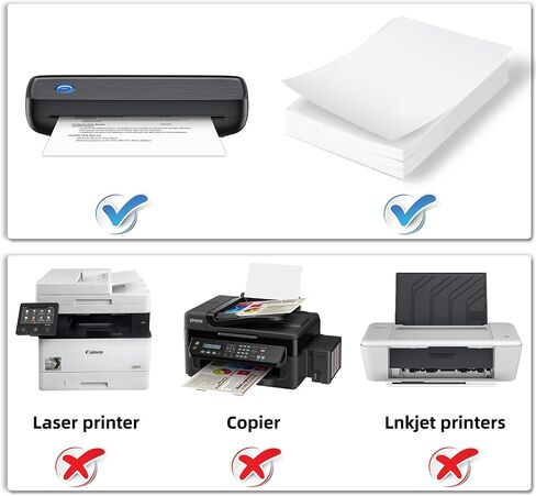 Thermal Printer Paper 8.5 x 11 Inch(200 Sheets), Compatible with A80/A81 Thermal Portable Printer, Automatic Folded Printing Paper feed in Saudi Arabia