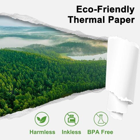 Thermal Printer Paper 8.5 x 11 Inch(200 Sheets), Compatible with A80/A81 Thermal Portable Printer, Automatic Folded Printing Paper feed in Saudi Arabia