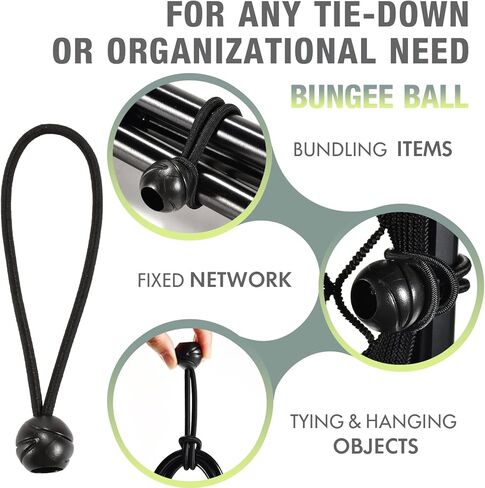 36 قطعة من مشابك القنب شديدة التحمل وأسلاك مطاطية كروية - مشابك قماش القنب ذات قبضة قفل للخيمة وغطاء حمام السباحة وتثبيت المظلة in Kuwait