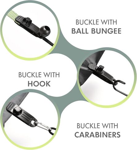 36 قطعة من مشابك القنب شديدة التحمل وأسلاك مطاطية كروية - مشابك قماش القنب ذات قبضة قفل للخيمة وغطاء حمام السباحة وتثبيت المظلة in Kuwait