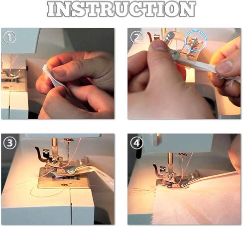 Kalevel Tape Binding Presser Foot Bias Binding Binder Foot Sewing Machine Presser Foot Set Accessories Kit for Low Shank Snap-On Singer Brother Janome Kenmore Babylock Husqvarna Janome Bernina Elna in Saudi Arabia