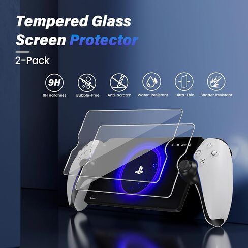 Maxdara 2 Pack Screen Protector for PlayStation Portal Remote Player 8 inch 2023, Ultra HD Tempered Glass PlayStation Portal Screen Protector, 9H Hardness, Scratch Resistant in Saudi Arabia