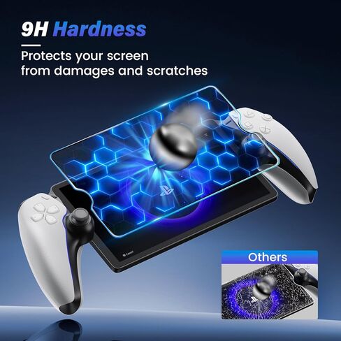 Maxdara 2 Pack Screen Protector for PlayStation Portal Remote Player 8 inch 2023, Ultra HD Tempered Glass PlayStation Portal Screen Protector, 9H Hardness, Scratch Resistant in Kuwait