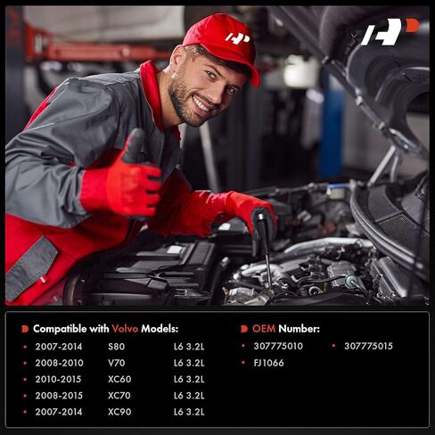 مجموعة A-Premium مكونة من 6 حاقن وقود متوافقة مع فولفو XC60 2010-2015، XC90 2007-2014، XC70 2008-2015، S80 2007-2014، V70 2008-2010، 3.2L، استبدال # 307775010، 307775015 in Saudi Arabia