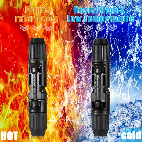 موصلات كابلات الألواح الشمسية ذكر / أنثى IP67 30A 1000V DC (5 أزواج) in Kuwait
