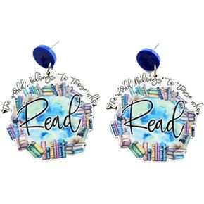 Funny Wooden Stackable Love Book Pencil Drop Dangle Earrings Lightweight Rainbow Sunflower Crayon Teachers Earrings Classic Librarian Teacher Student Graduation Back to School Reading Jewelry