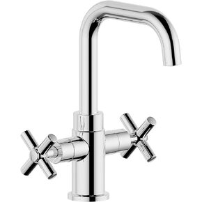 Bathroom Sink Faucet, 4 Inch Single Hole or 3 Hole Centerset Vanity Faucet, 2-Handle Handle Single Hole Bahroom Sink Faucet, Pop Up Drain Matte Black Finish DF-1265CCH-MT