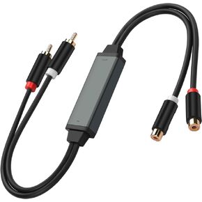 CERRXIAN RCA Noise Isolator,RCA Audio Hum Eliminator Ground Loop Noise Isolator,Uses Jack Audio Cable to Eliminate Hum Noise from Car Audio System/Home Stereo