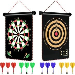 Magnetic Dart Board Games for Kids with 12 Darts Outdoor Toys for Boys Age 8-13 Cool Stuff for Boys Gifts Ideas for Teenage Boys Girls Age 8 9 10 11 12 13 14 15 16 Game Room Decor