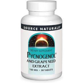 Source Naturals Pycnogenol & Grape Seed Extract 100 mg Dietary Supplement - 60 Tablets
