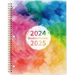 Student Planner 2025-2026 - School Planner 2025-2026, Aug. 2025 - Jun. 2026, 8.5" x 11", Planner 2025-2026 Academic Year, 3-Hole Punched & Stickers- Colourful