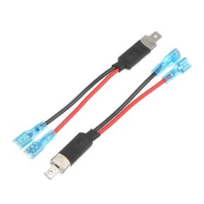 4 Pcs H1 Male LED Headlight Adapter Wiring Harness Socket Extension Converter Cable, Universal for Car Truck Durable Metal Silver Tone
