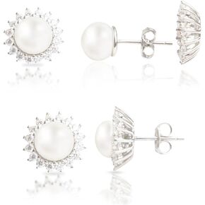 Freshwater Pearl Earrings for Women in Sterling Silver | Sterling Silver Pearl Earrings in Various Styles by MAX + STONE