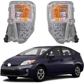 BestParts Pair of DRL LED Fog Lights Front Driving Turn Signal Lamps Compatible with Toyota Prius 2012-2015 For Prius Plug-In 2014-2015 Replaces TO2531150 TO2530150 8151147060 8152147060