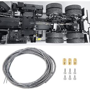 RC-Hub Metal Differential Lock Cables Line & Brass Lead Column for 1/14 Tamiya Trailer Tractor Truck RC