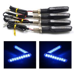 4Pcs Motorcycle LED Turn Signal Lights Blinkers Indicator Lights (Amber)