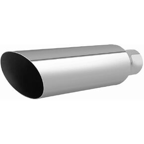 Black Exhaust tip - 2.5" ID x 4"OD x 17"L - Weld On Muffler Tail Pipe Stainless Steel Black Coated