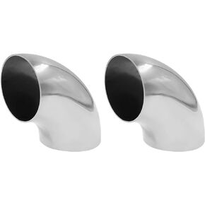 Stainless Steel Exhaust Elbow, 90° Mandrel Bend Elbow, TTZEZE Thickness 1.5mm Material SUS304 Elbow Exhaust Tubing for Modified Exhaust Elbow Pipe,Stair Handrail,Stainless Steel Pipe