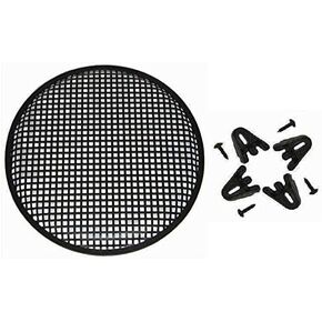 10'' Inch Car Audio Speaker Sub Woofer Subwoofer Metal Black Waffle Grill Cover Guard Protector Grille Universal- Single