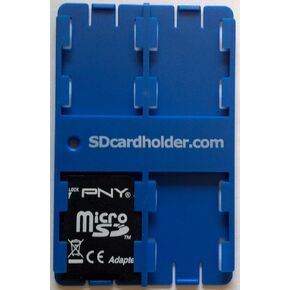 Blue Standard SD Card Case Holder, Organizer Credit Card Size Storage Device Beware of Cheap Chinese Knock Offs!!!