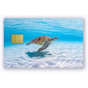 Small Chip Credit Card Stickers Slim Waterproof Anti-Wrinkling Removable Vinyl Decals Debit Card Skin Cover in Saudi Arabia