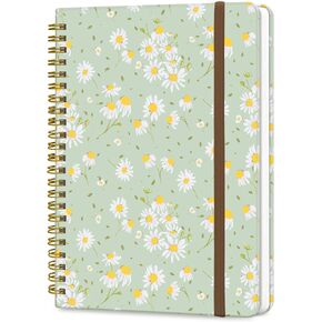 Spiral Journal Notebook, A5 Cute Notebooks for Women Men, College Ruled Hardcover Notebook for Work & Note Taking, 60 Pages Double-Wire Journals for Writing, Cute Wine Glass