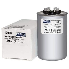 75 + 5 x 370/440 VAC Round Dual Run Capacitor by Jard # 12968