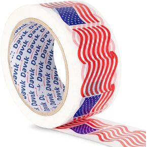 Davik - Packing Tape for Moving Boxes and Luggage, 216-Foot Long (72 Yards) and 1.88-Inch Wide Shipping Tape, Christmas 01 Design