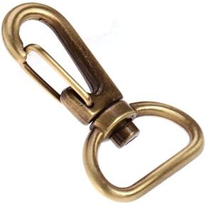 COTOWIN 3/4-inch Antique Brass Curved Lobster Clasps Swivel Trigger Clips Snap (Pack of 20)