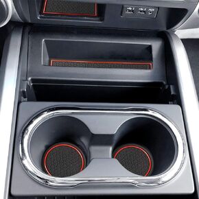 Auovo Anti Dust Mats for Titan Crew Cab with Floor Console Front Bucket Seat 2017-2024 Door Liners Cup Holder Inserts Center Console Liners Interior Accessories(15pcs/Set) (Black)