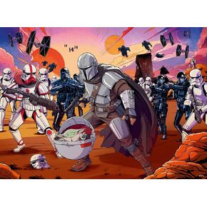 Ravensburger Mandalorian: Face Off 200 Piece Jigsaw Puzzle for Kids | Unique and Interlocking Pieces | Educational and Fun | FSC Certified Materials