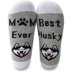 2 Pairs Socks Husky Dog Lover Gift Best Husky Mom Ever Socks Husky Mom Gift Pet Dog Paw Sock