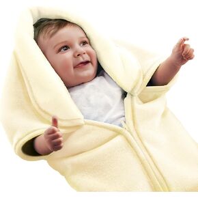 Mellowdy Baby Sack Mink Blanket - Small Soft Plush Thick Warm Wrap Swaddle for Babies (0-3yr) Crib Stroller Travel 500gsm (Baby Blue, 31x35 inches) in Saudi Arabia