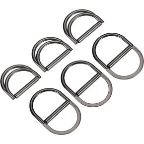 uxcell Double D-Ring Buckles, Metal Adjustable D Rings for Clothing Waistband Dress Straps Bags Scarf