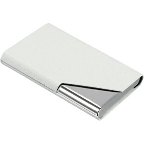 PATIKIL Business Card Holder, PU Leather Flip Slim Name Cards Protector Case for Women Men, Black