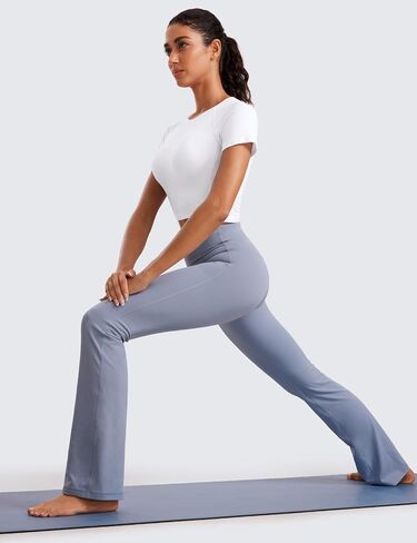 CRZ YOGA قطع علوية نسائية قصيرة الأكمام بدون خياطة قابلة للتنفس قمصان رياضية ضيقة مناسبة للتمرين في صالة الألعاب الرياضية قمصان رياضية أساسية للجري in Saudi Arabia