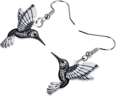 Acrylic Hummingbird Earrings Dangle Summer Spring Bird Jewelry Charms in Saudi Arabia