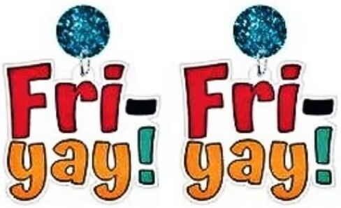 أقراط متدلية لطيفة مضحكة من Fri Yay أقراط متدلية ملونة من الأكريليك فلامنغو للنساء والفتيات العودة إلى المدرسة تقدير المعلم هدايا مجوهرات in Kuwait