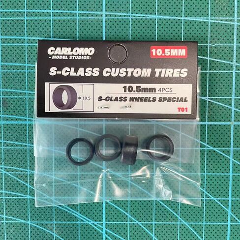 Carlomo 1/64 Scale Alloy Wheels with Brake Disc and Tires (Slicks) & Axles S-Class Detail Up Kits for Professional Modified Diecast Model Car Kit (S04-B) in Saudi Arabia