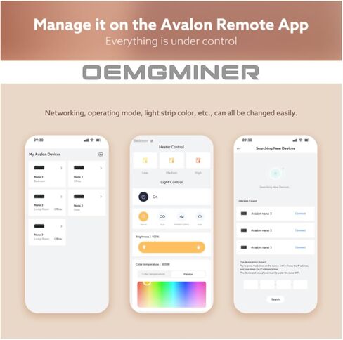 جهاز تعدين بيتكوين الجديد من كانان أفالون نانو 3 بقدرة 140 وات، جهاز تعدين منزلي هادئ للغاية BTC Asic يتضمن PSU (أسود) in Kuwait