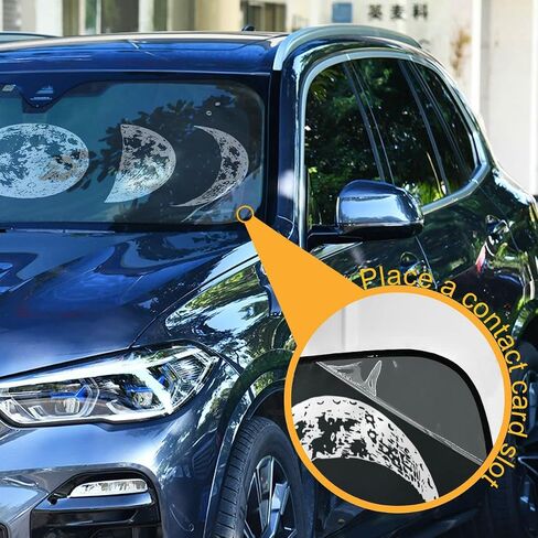 Funny Frog Car Windshield Sun Shade Green Lotus Leaves Car Sun Visor for UV Rays and Sun Heat Protection Dragonfly Summer Automotive Blocks Heat and Sun Foldable Sun Shield 55x28 Inches in Saudi Arabia