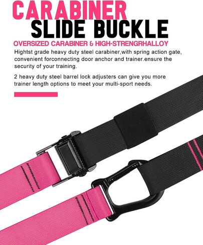 Home Resistance Training Kit, Bodyweight Resistance Straps for Full-Body Workout, 2 Adjustable Workout Straps with Handles, Door Anchor, Supports Up to 500Lbs, All-in-ONE Home Gym Equipment in Saudi Arabia