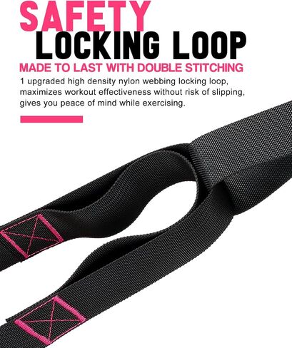 Home Resistance Training Kit, Bodyweight Resistance Straps for Full-Body Workout, 2 Adjustable Workout Straps with Handles, Door Anchor, Supports Up to 500Lbs, All-in-ONE Home Gym Equipment in Saudi Arabia