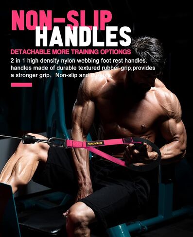 Home Resistance Training Kit, Bodyweight Resistance Straps for Full-Body Workout, 2 Adjustable Workout Straps with Handles, Door Anchor, Supports Up to 500Lbs, All-in-ONE Home Gym Equipment in Saudi Arabia