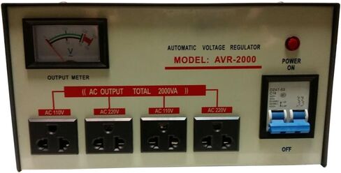 WGC 5000 واط محول الجهد الكهربي لأعلى/لأسفل AVR-5000، ضمان 5 سنوات، حماية الصمامات ومنظم الجهد التلقائي - محول ثنائي الاتجاه - 110 إلى 220 فولت أو 220 إلى 110 فولت (5000 واط) in Saudi Arabia