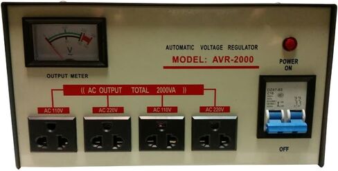 WGC 5000 واط محول الجهد الكهربي لأعلى/لأسفل AVR-5000، ضمان 5 سنوات، حماية الصمامات ومنظم الجهد التلقائي - محول ثنائي الاتجاه - 110 إلى 220 فولت أو 220 إلى 110 فولت (5000 واط) in Saudi Arabia
